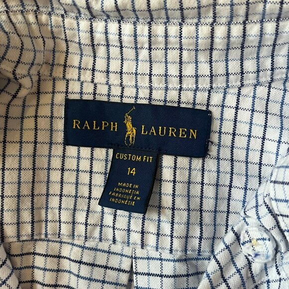 Boys Polo Button Down Shirt (Size 14) - Picture 3 of 3